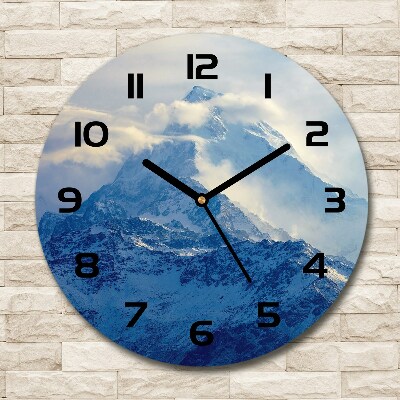 Round wall clock Mountain peak