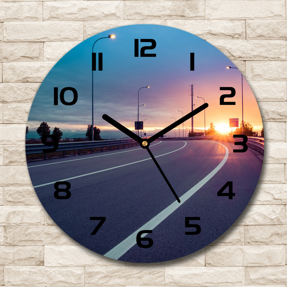 Round wall clock highway