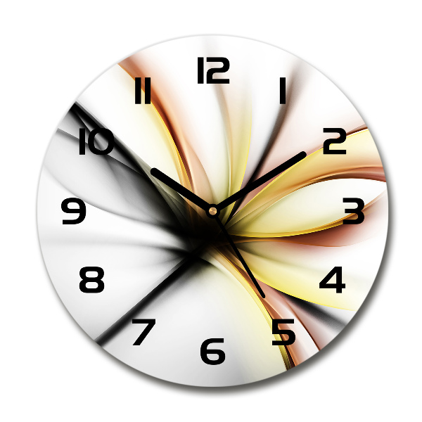 Round wall clock Flower abstraction