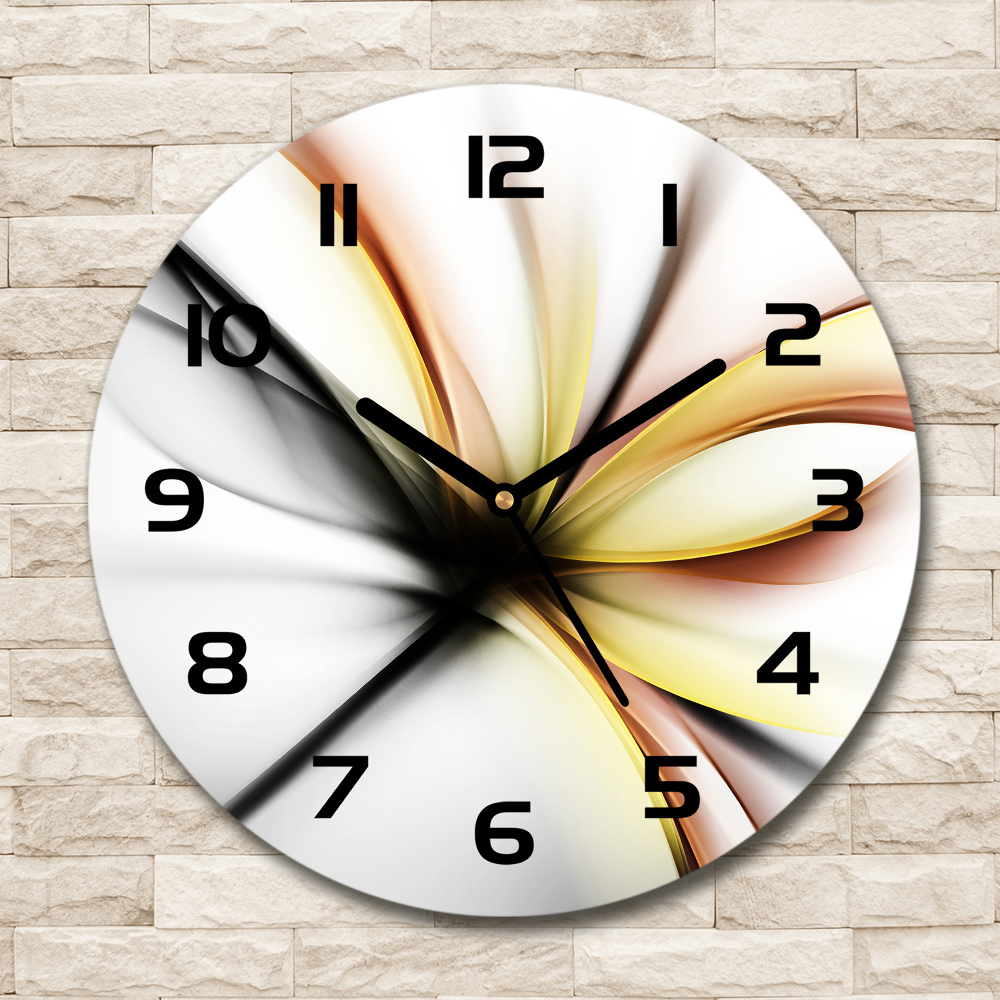 Round wall clock Flower abstraction