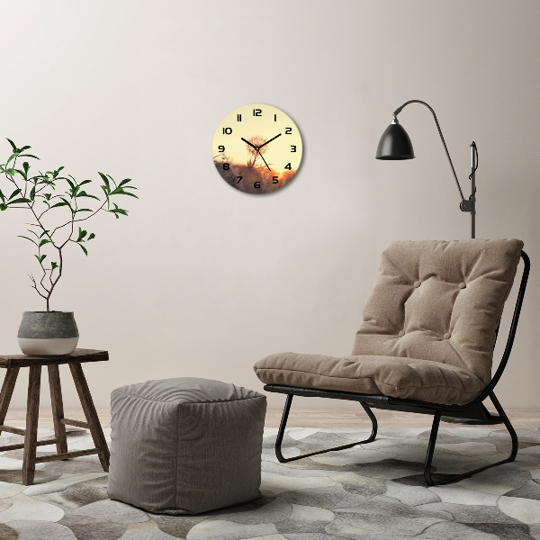 Round wall clock Dandelion