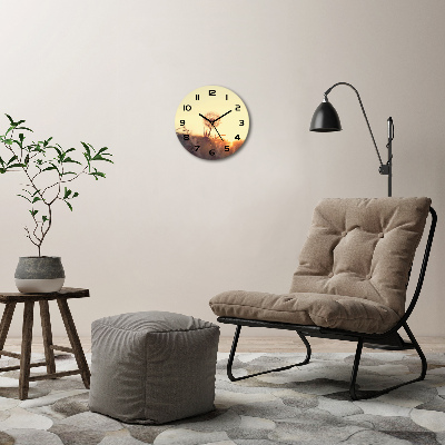 Round wall clock Dandelion