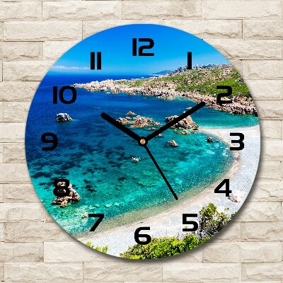 Round wall clock Sea bay