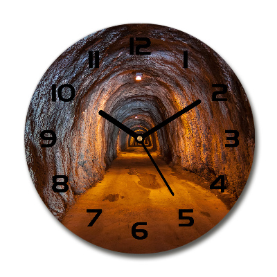 Round wall clock Underground tunnel