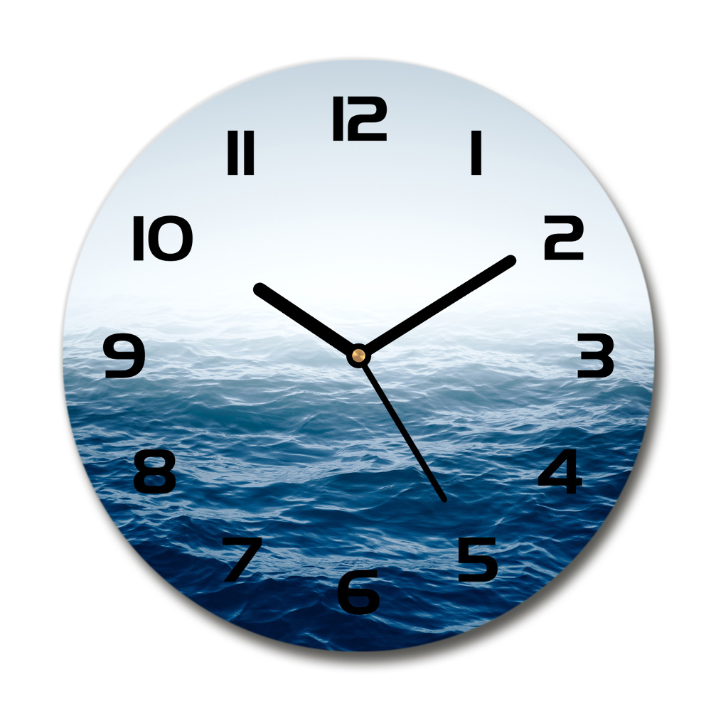 Round wall clock Sea waves