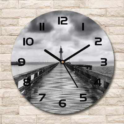 Round wall clock Lighthouse