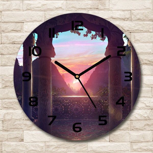 Round wall clock East architecture