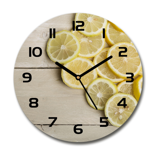 Round wall clock Lemons wood