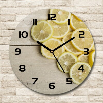 Round wall clock Lemons wood