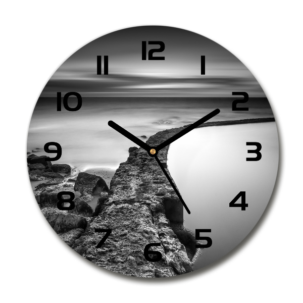 Round wall clock Stony beach