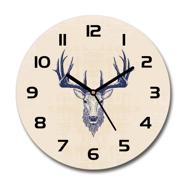 Round wall clock Deer