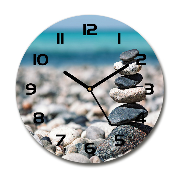 Round wall clock Stack of stones