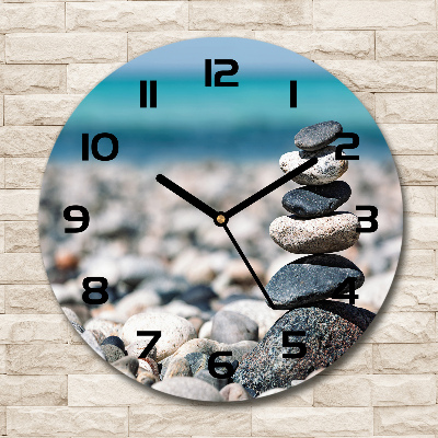 Round wall clock Stack of stones