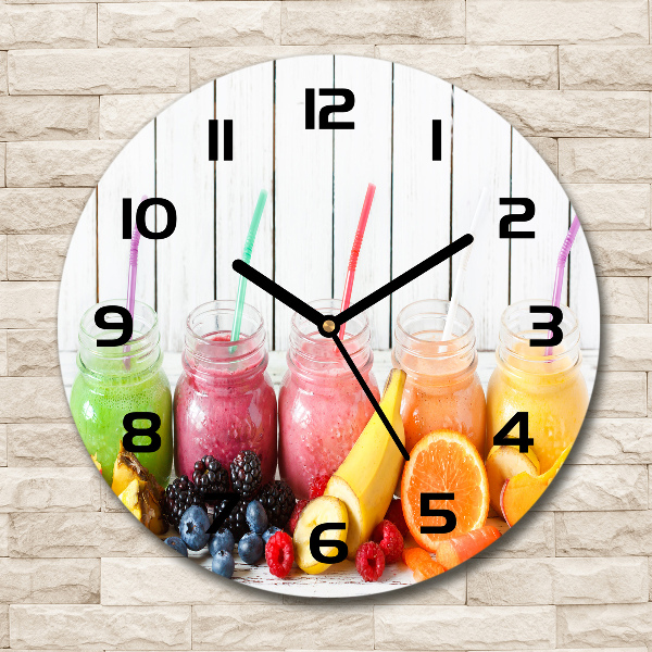 Round wall clock Fruit cocktails