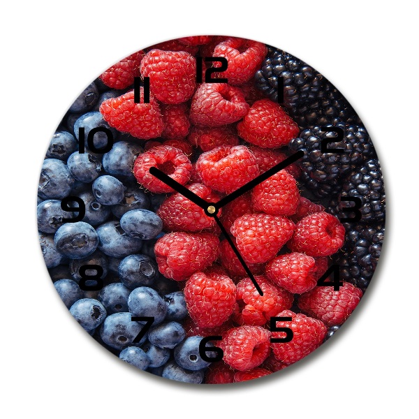 Round wall clock Forest fruits