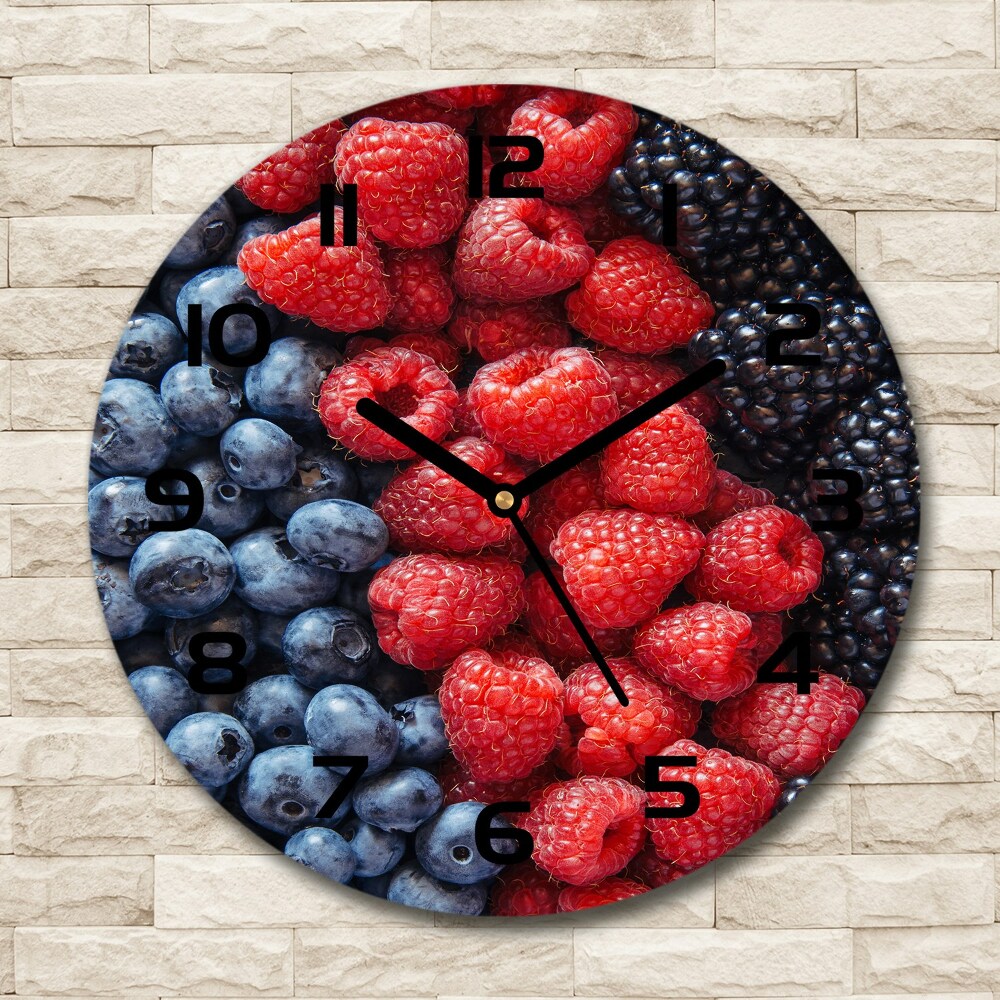 Round wall clock Forest fruits