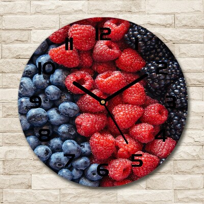 Round wall clock Forest fruits