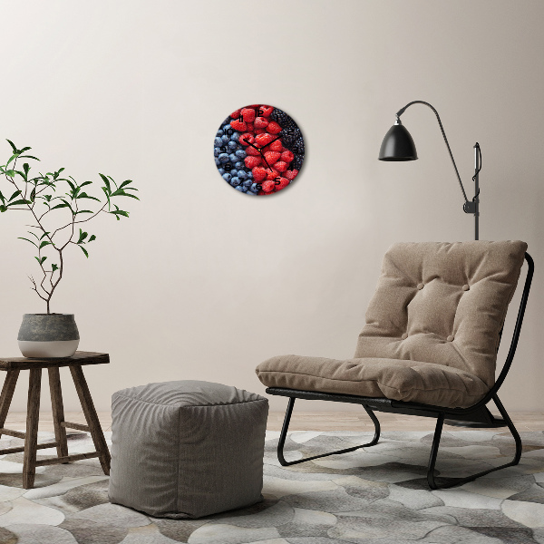 Round wall clock Forest fruits