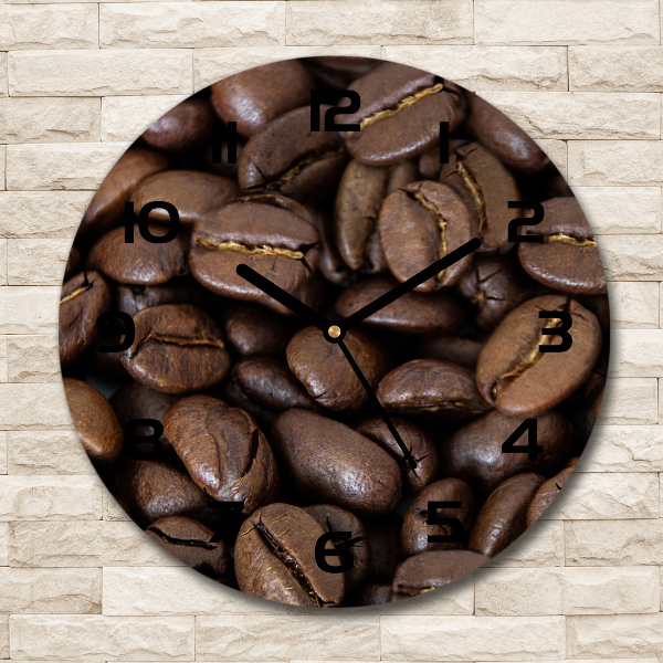 Round wall clock Coffee beans