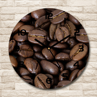 Round wall clock Coffee beans