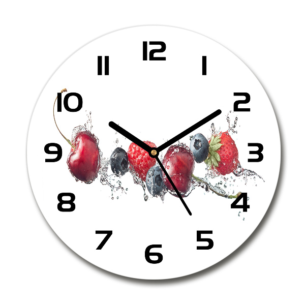 Round wall clock Forest fruits