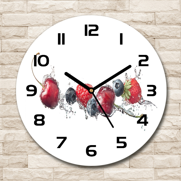 Round wall clock Forest fruits