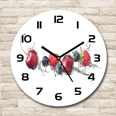 Round wall clock Forest fruits