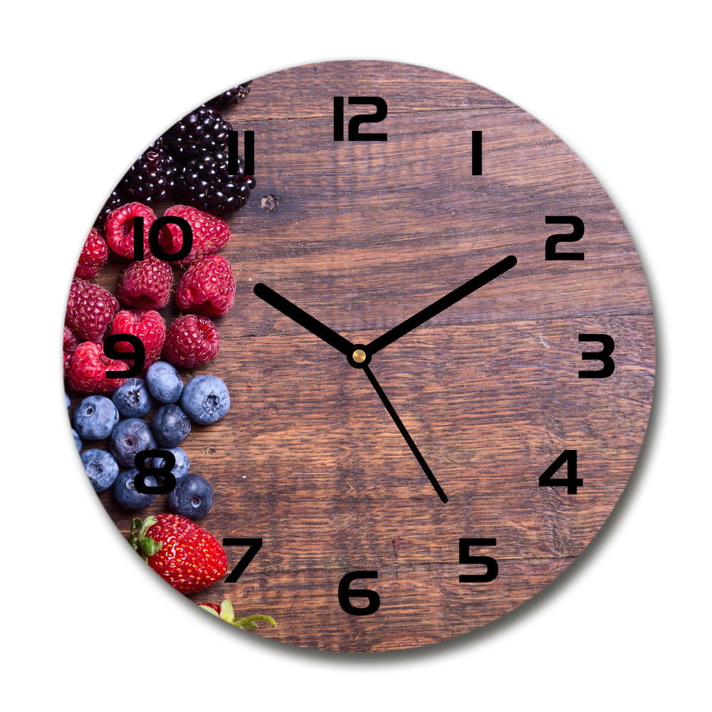 Round wall clock Forest fruits