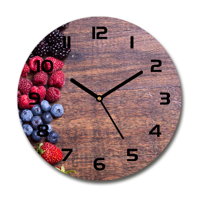 Round wall clock Forest fruits