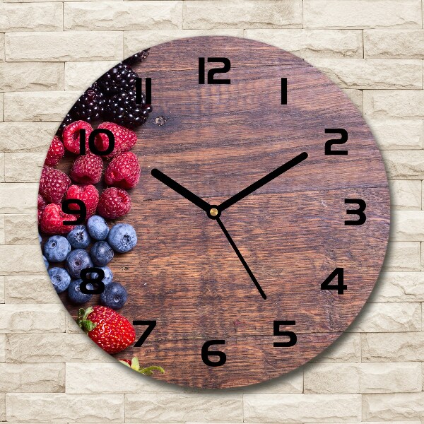 Round wall clock Forest fruits