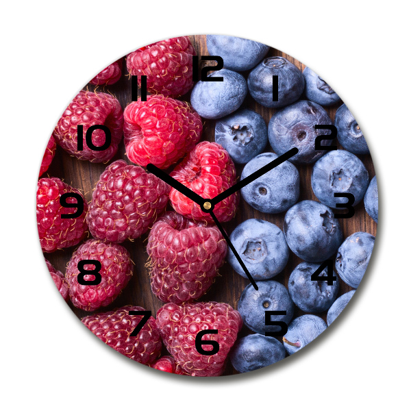 Round wall clock Forest fruits