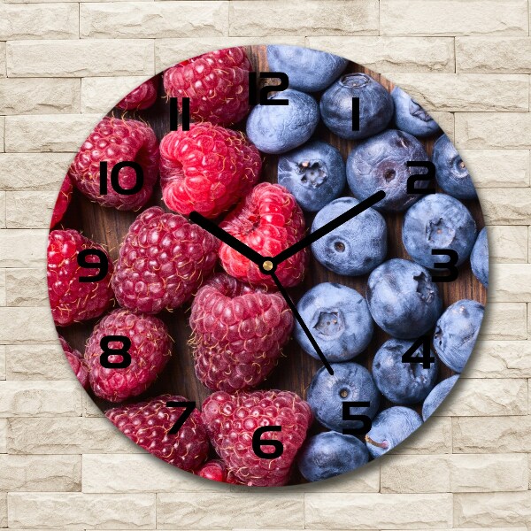 Round wall clock Forest fruits