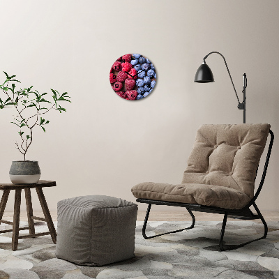 Round wall clock Forest fruits