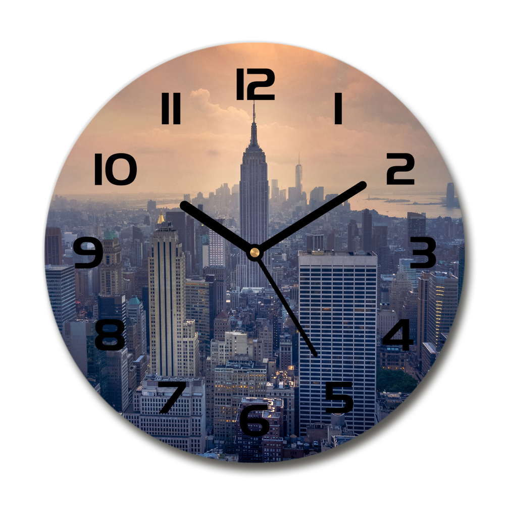 Round wall clock Manhattan New York