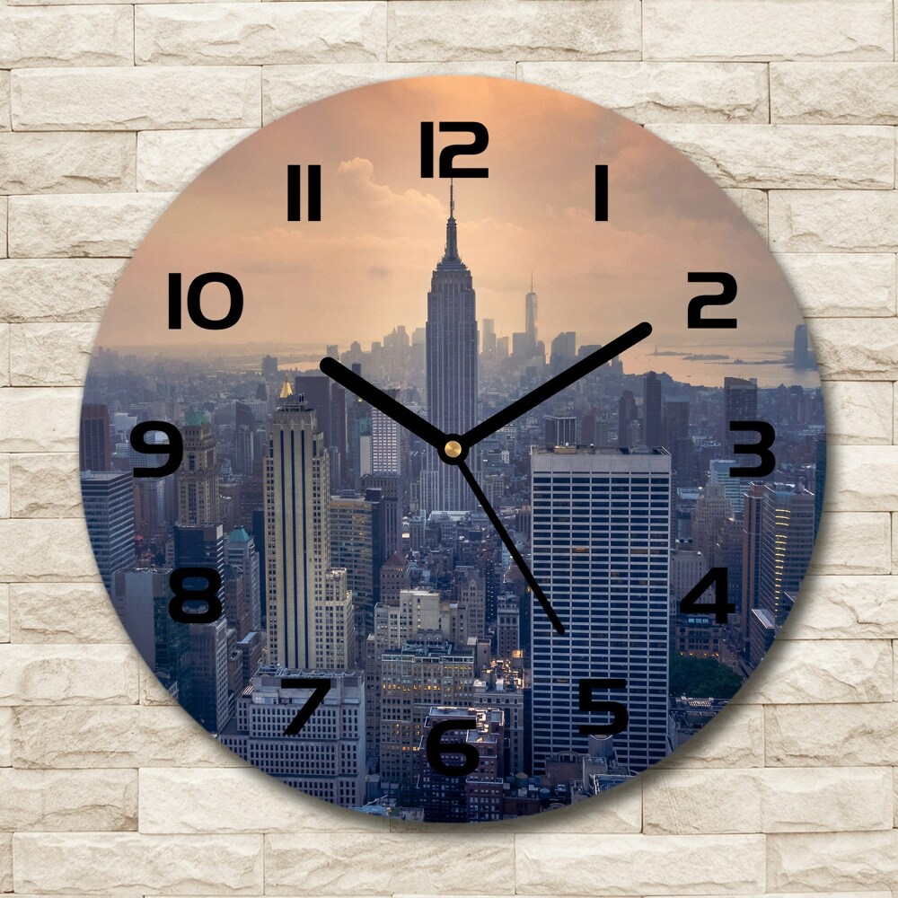 Round wall clock Manhattan New York