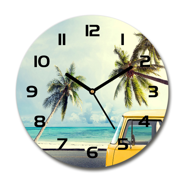 Round wall clock Beach van