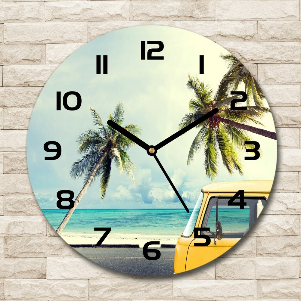 Round wall clock Beach van