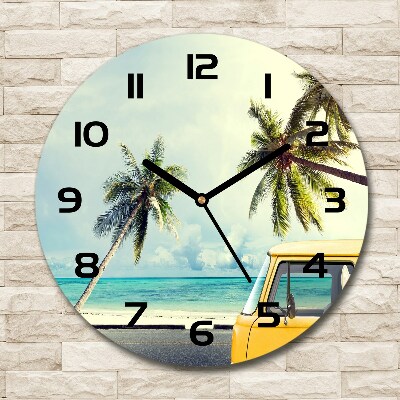 Round wall clock Beach van