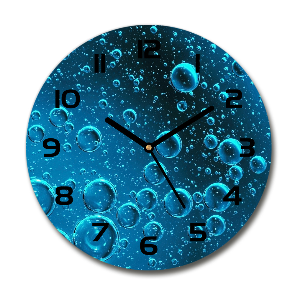 Round clock glass Bubbles under water