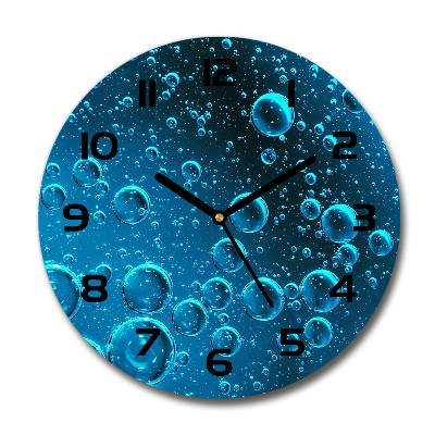 Round clock glass Bubbles under water