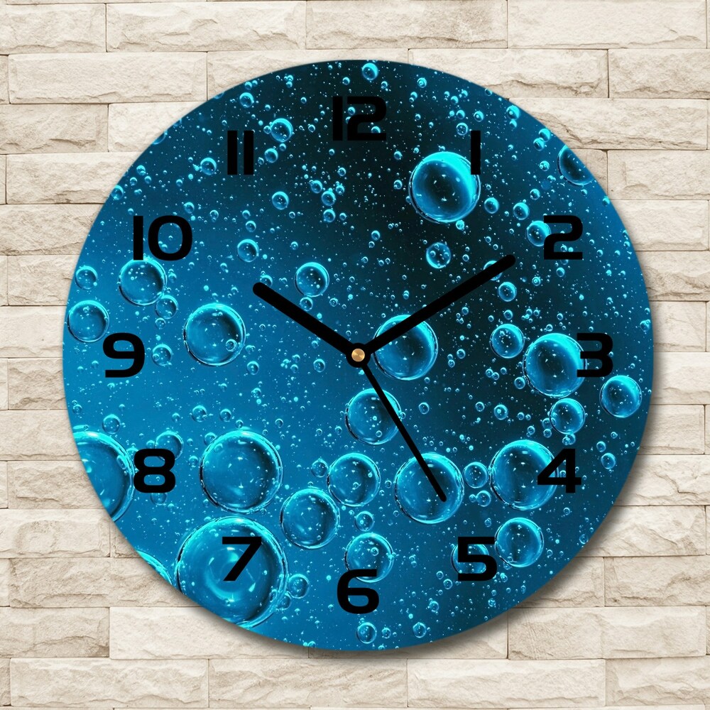 Round clock glass Bubbles under water