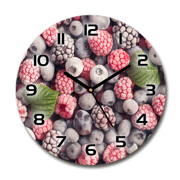 Round wall clock Frozen forest fruit