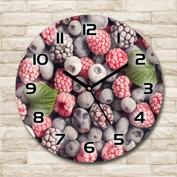 Round wall clock Frozen forest fruit