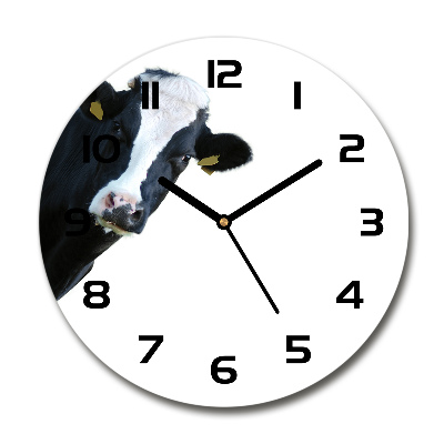 Round wall clock Cow