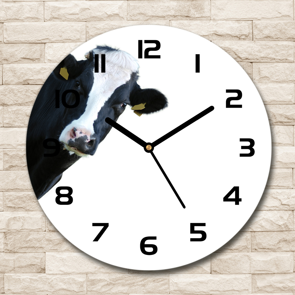 Round wall clock Cow