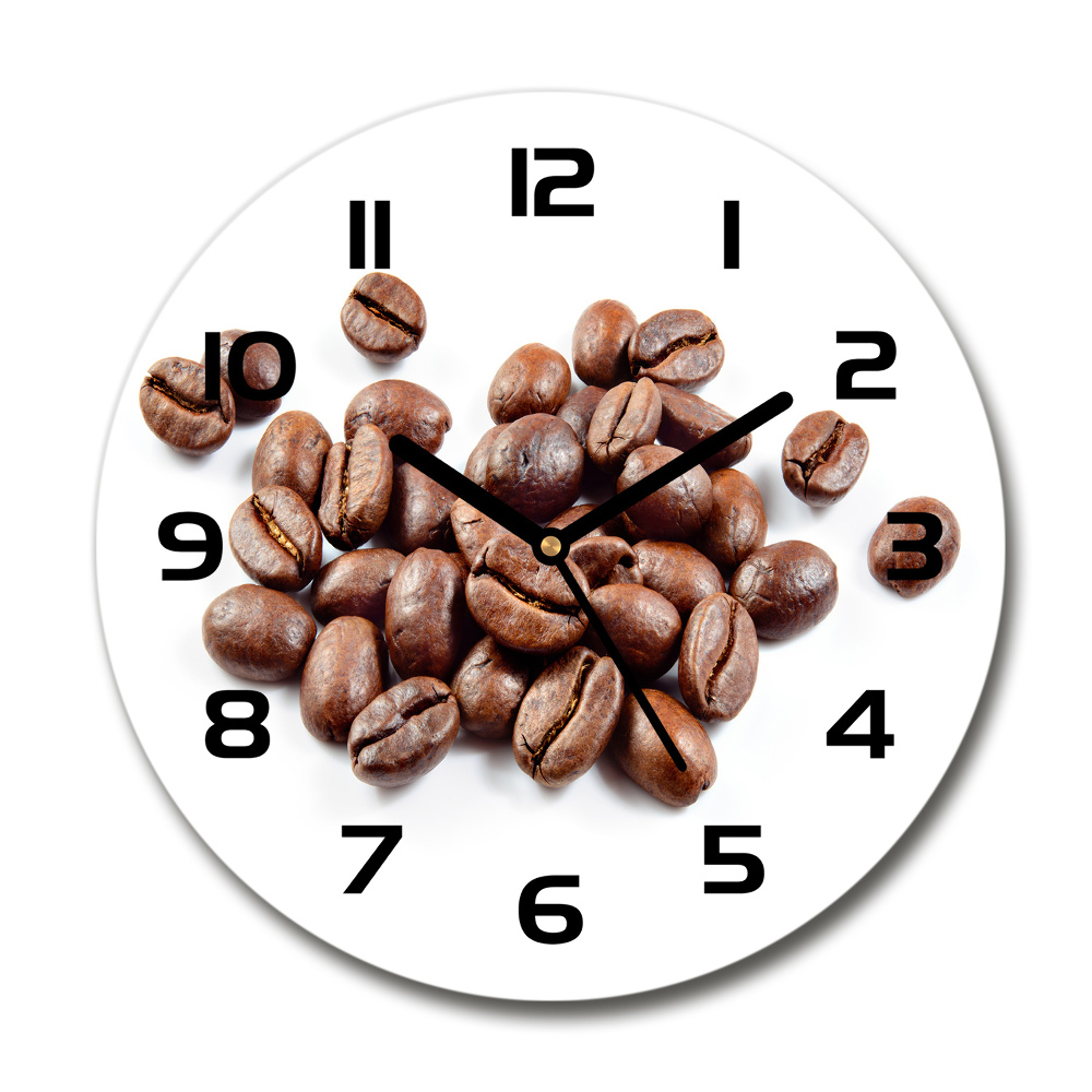 Round wall clock Coffee beans