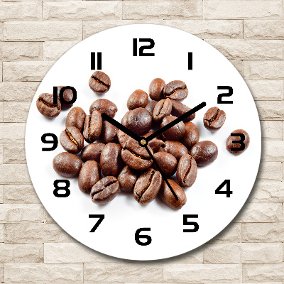 Round wall clock Coffee beans