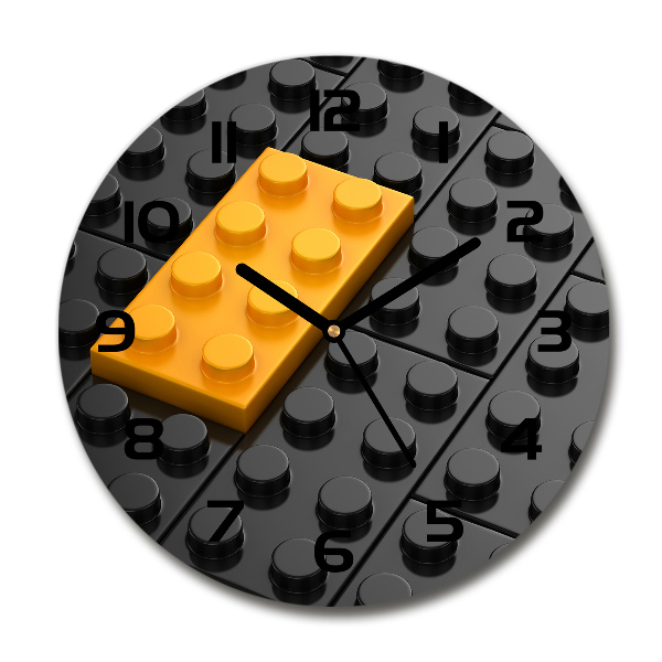 Round wall clock Lego bricks