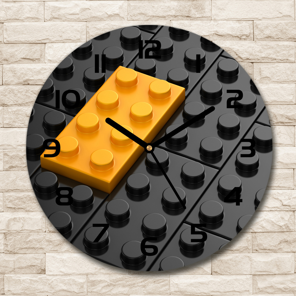 Round wall clock Lego bricks