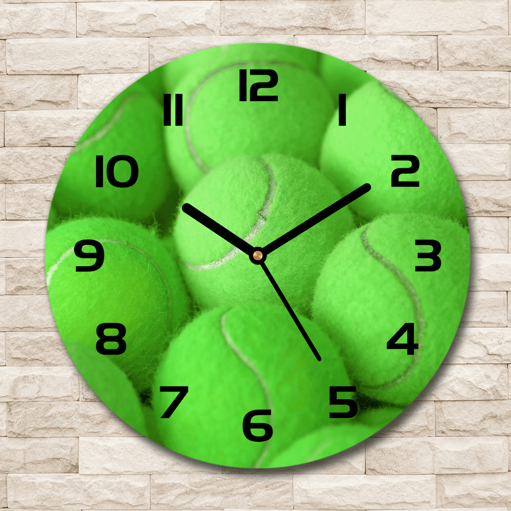 Round wall clock Tennis balls